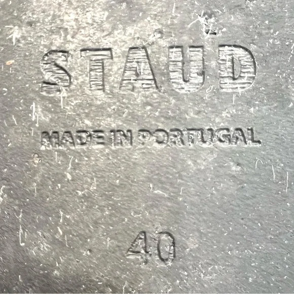 Staud Betty Rhinestone Black Leather Sporty Outdoor Sandals Womens 40 - Picture 13 of 14